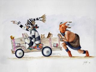 Aquarell von Neil David Sr